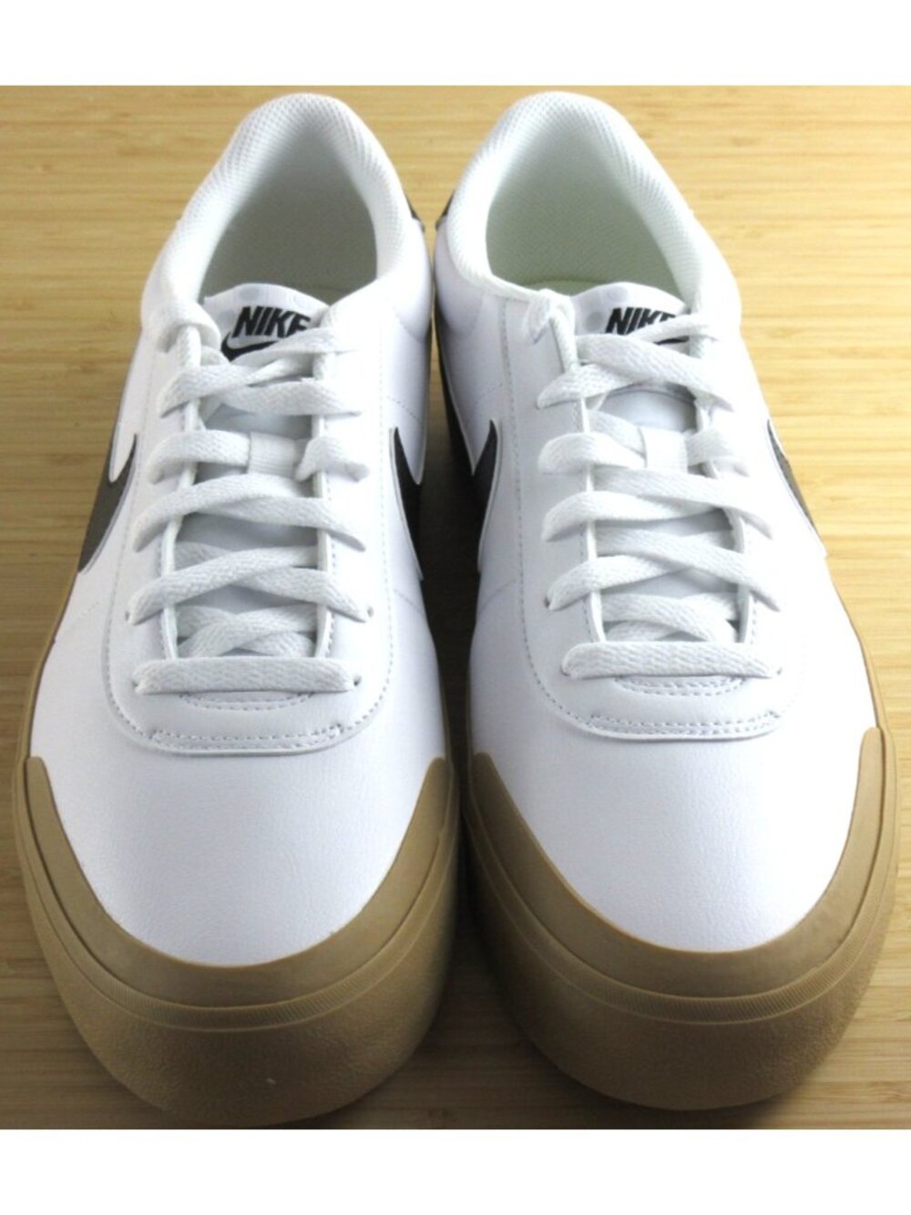 Nike Men's Court Shot Tennis Lifestyle Shoes White Black Gum Bottom Sizes NIB - Picture 3 of 7